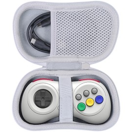 co2CREA Hard Case Compatible with 8Bitdo NEOGEO / 8Bitdo M30 Wireless Bluetooth Controller, White Case