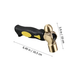 Operitacx Brass Hammer Stamp Dual Jewelers Impact Woodworking 1 Pound Double Face Hammer 1 Pound Copper Hammer 1 Pound Metal Hammer Double Sided Hammer Aluminium Bronze Black