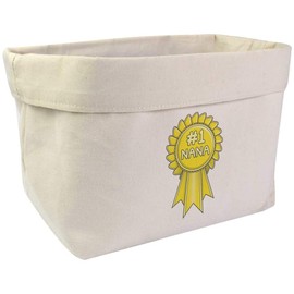 Azeeda Large '#1 Nana Rosette' Canvas Organiser/Storage Bag (OR00008205)