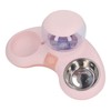 Double Cat Bowls Pet Food and Water Bowl Set Tilted