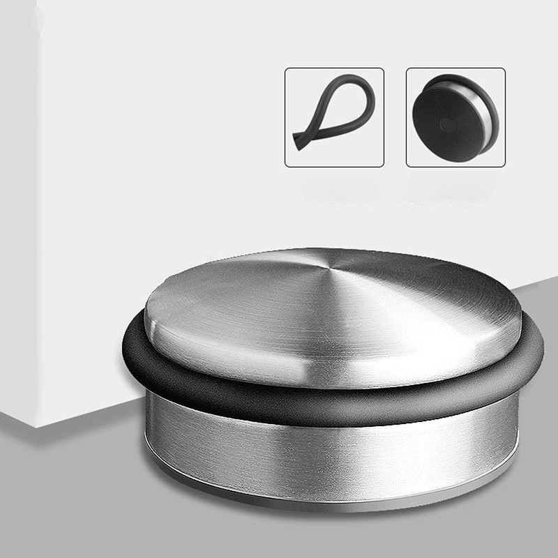 Heavy Duty Door Stop, 700g Weighted Door Stopper No Drilling