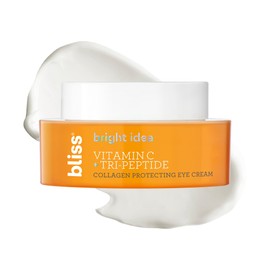 Bliss Bright Idea Vitamin C Eye Cream - Brighten & Hydrate Anti-Aging Treatment, Reduces Fine Lines, Boosts Collagen & Firms, 3-O-Ethyl Ascorbic Acid, Tri-Peptide & Licorice Root, 0.5fl oz