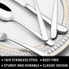 49-Piece Silverware Set with Organizer, Heavy Duty Stainless Steel Flatware