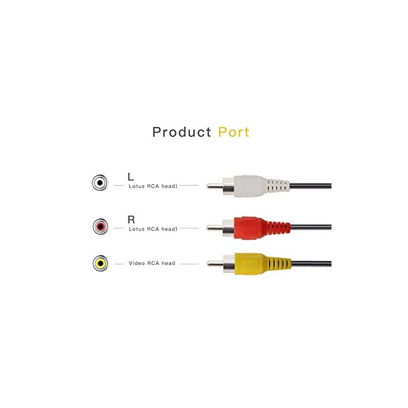 PENCILUPNOSE© 1.5m TRIPLE 3 RCA MALE to 3 RCA MALE