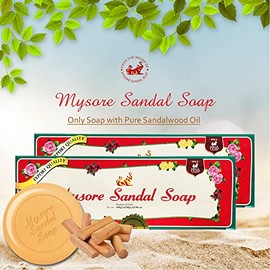 Mysore Sandal Mysore - Jabón de sándalo (150 g, tamaño doble, 6 unidades)