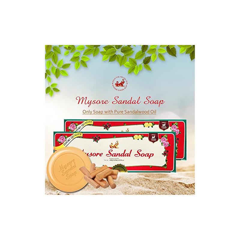 Mysore Sandal Mysore - Jabón de sándalo (150 g, tamaño