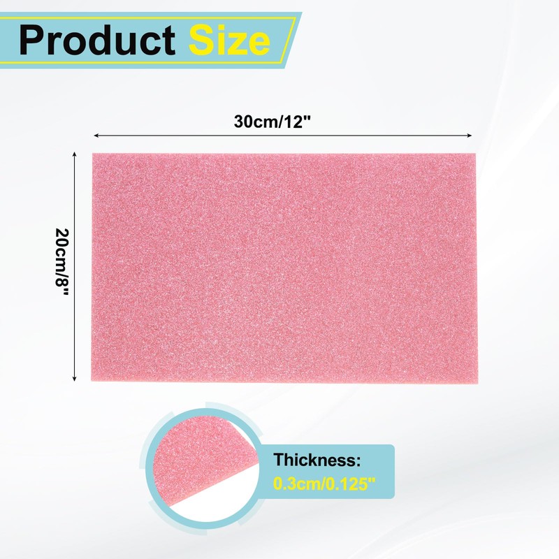 sourcing map 1 Pcs Pink Glitter Acrylic Sheets 1/8" Thickness