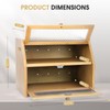 Chibakel Large Bread Box for Kitchen Countertop, Wooden Bread Bin