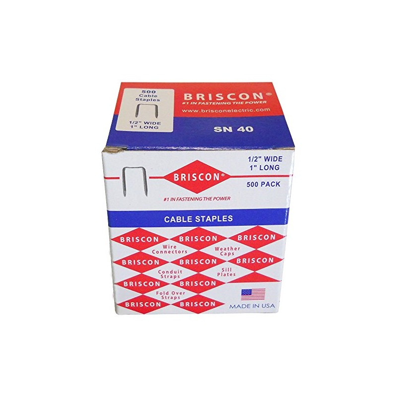 Briscon SN-40-500 NM Cable Staples (500 Pack)