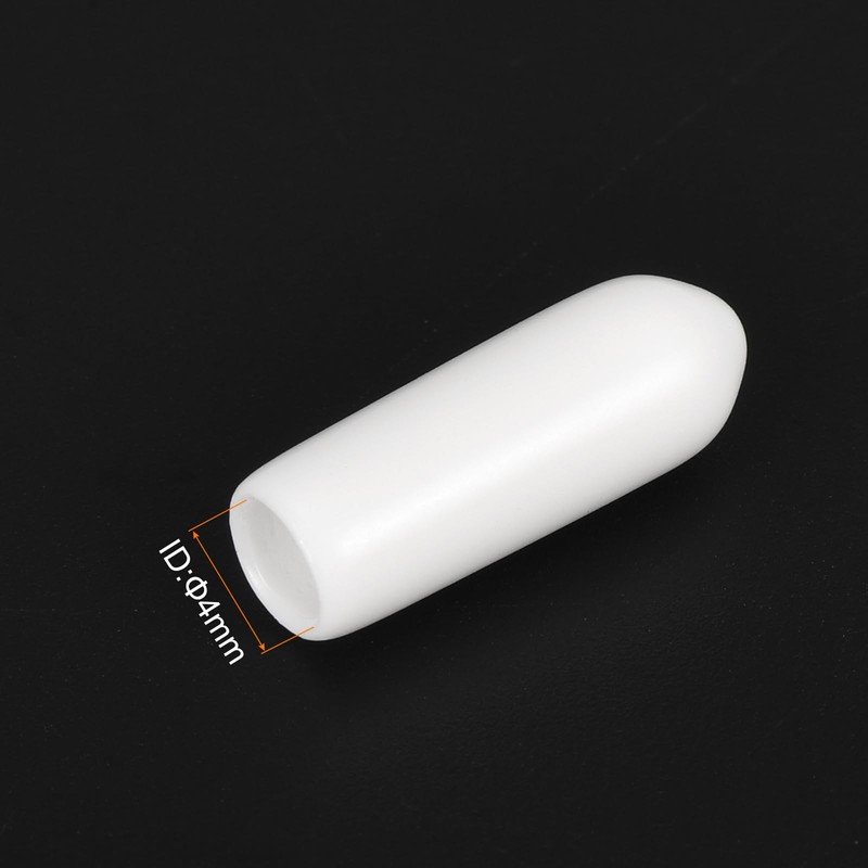 sourcing map 15pcs Rubber End Caps 4mm(5/32") ID Vinyl Round