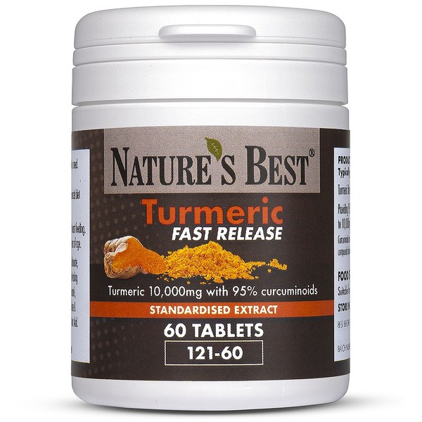 Natures Best Turmeric 10,000mg, Fast Release Formula, 120 TABLETS
