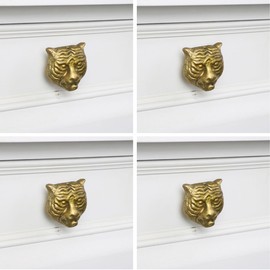 Melody Maison Gold Tiger Head Drawer Knob