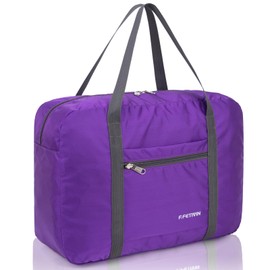F.FETIVIN Personal item travel bag 17.7x12.6x6.3 for Spirit Airlines Lightweight carry on duffle bag waterproof for Gym,Sports,Vacation(Purple)