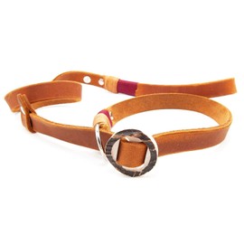 Heritage Leather Slip Lead 20 mm Moxon Lead with Extraordinary Horn Pull Stop Robust and Elegant Dog Lead Made of High-Quality Greased Leather with Integrated Collar 150 cm