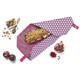 Roll'eat ® Reusable Sandwich Bag | Sandwich Container | Eco Friendly Food Bag | Reusable and Washable Sandwich Wrap | Pink Color - Boc'n'Roll Tiles