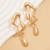 Irregular WaterDrop Earrings Melted Liquid Asymmetrical Drop Earrings for Women