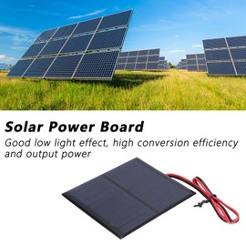 5 uds DC5.5V 160mA Mini panel solar módulo de fuente de alimentación tablero módulo de tablero de alimentación epoxi + 30CM cable rojo y negro