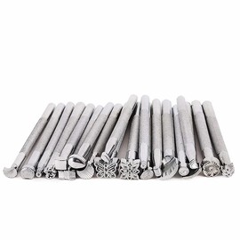 20 PCS Leather Stamping Tools, Manual Pattern Stamps Punch Set Leather Carved Embossing Hammer for Leather Craft DIY