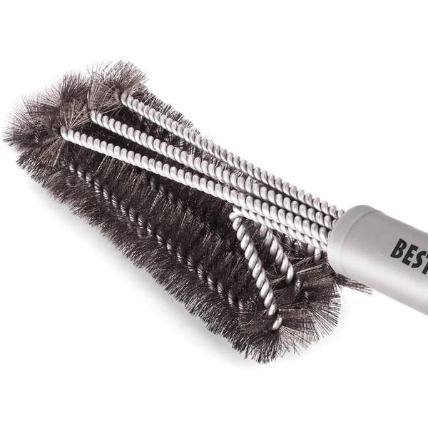 BEST BBQ Grill Brush Stainless Steel 18" Barbecue Cleaning Brush w/Wire Bristles & Soft Comfortable Handle - Perfect Cleaner & Scraper for Grill Cooking Grates
