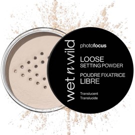 Wet n Wild Photo Focus Polvo Traslúcido Suelto, Acabado Suave, Vegano, Sin Parabenos, Efecto Mate, Larga Duración, Fijador de Maquillaje Ligero para Base, Corrector y Rubor, Anti Flash en Fotos, Maquillaje duradero, Reduce Brillo