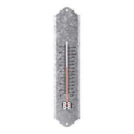 MAISONICA 30cm Wall Thermometer - Galvanised Zinc Rust Proof Garden or Indoor