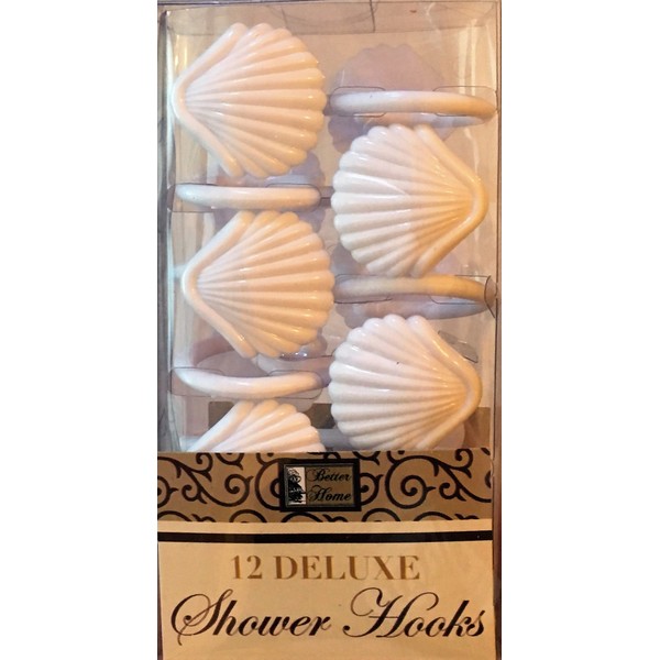 Better Home 12 Sea Shell Deluxe Shower Hooks S Shaped