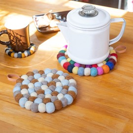 Trivet Felt Ball Colorful