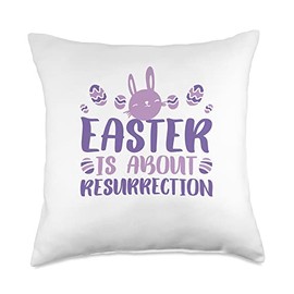 Religious Christians Easter & Egg Hunting Resurrection, Jesus Easter Christian Throw Pillow, 18x18, Multicolor