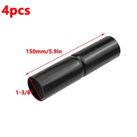 Antrader Top Rail Sleeve 1-3/8",4Pcs Heavy Duty Top Rail Fence Sleeve Chain Link Fence Top Rail Sleeves Chain Link Fence Top Rail Adapter Pipe Connector,Black