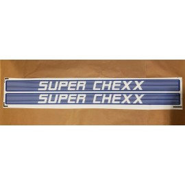 1x Original BLUE Super Chexx Bubble Dome Hockey - Side Cabinet Decal/Sticker NEW