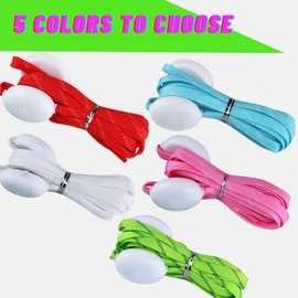 Flammi LED Nylon Shoelaces Light Up Glow in The Dark for Party Dancing Skating (Red)