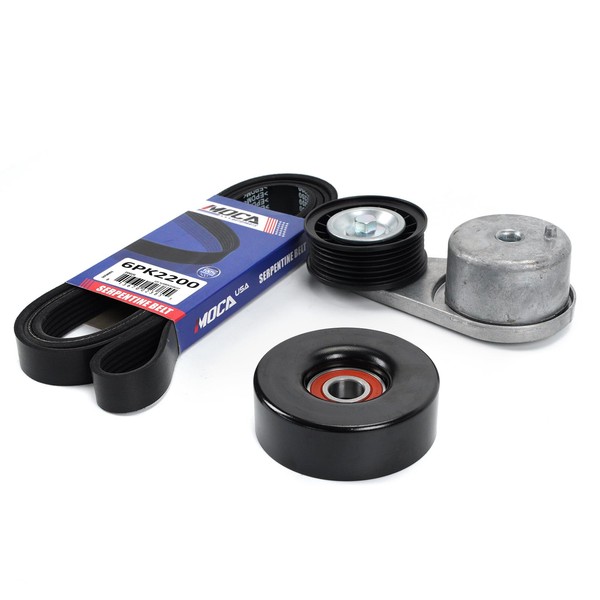 MAXWIN Serpentine Belt Drive Component Kit Fit 01-11 for Ford