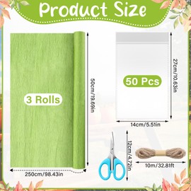 Wonderjune 55 Pcs Artificial Popcorn Corn on The Cob Kit DIY Popcorn Corn Bags Craft Popcorn Wrappers with Green Wrinkle Paper Hemp Rope Scissors for Farm Country Theme Party Home Kitchen Decoration