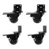 MALLLALA Set of 4 Caster Wheels, 2 inch L-Shaped Bracket