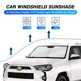 KUST Windshield Sun Shade Custom Fit for Toyota 4Runner 2010-2023 2024 2025 Sunshade Foldable Sun Visor Protector Blocks UV Rays Keep Your Car Cooler