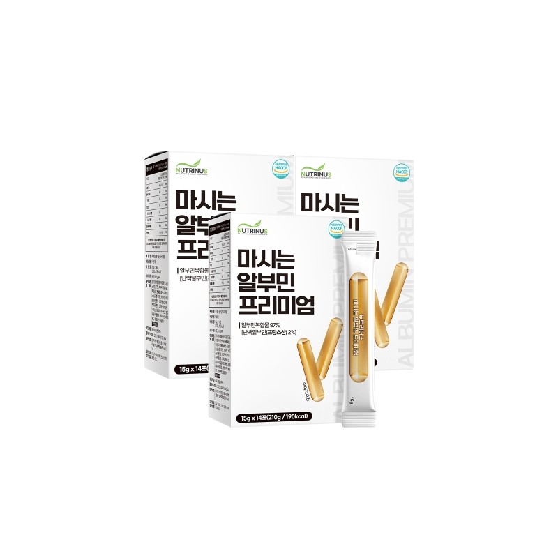 Nutrinus Premium Drinkable Albumin 15g x 14 sachets / 뉴트리너스