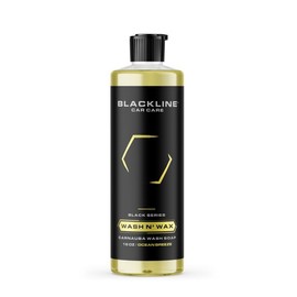 BLACKLINE Wash N' Wax: Premium car wash soap with carnauba wax. Cleans, shines, and protects in one step for a brilliant, long-lasting finish. - Size: 16oz | Wash N' Wax
