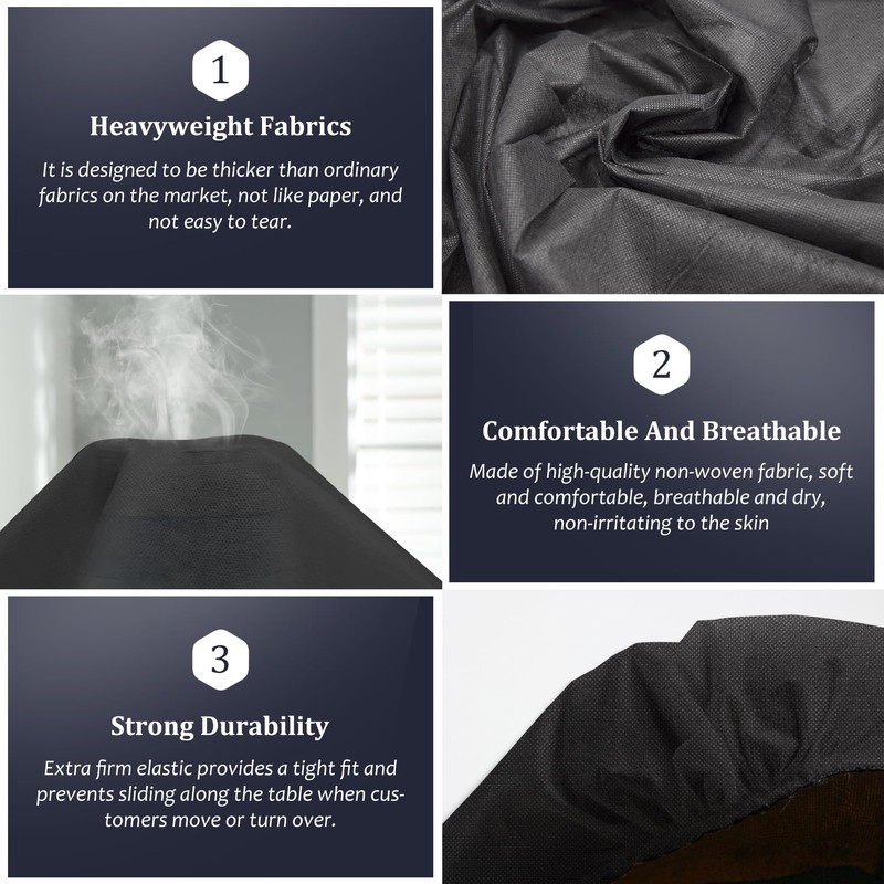 20PCS Disposable Fitted Massage Table Sheets, Heavy Duty Elastic Disposable