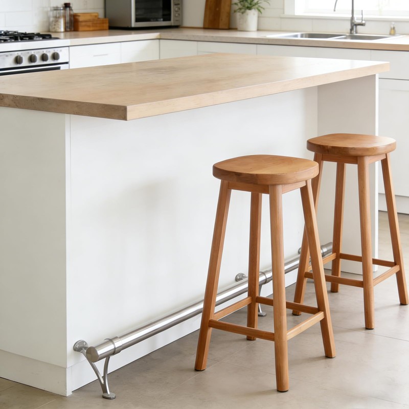 6ft Bar Foot Rail Kit for Kitchen Island Indoor Outdoor,