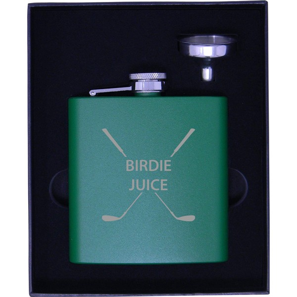 Golf Birdie Juice Flask, Funnel and Gift Box - Great