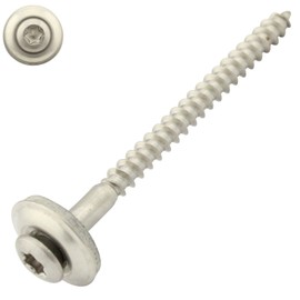 SC-Normteile 100 Stck Spenglerschrauben mit EPDM Dichtscheibe - 15 mm - Innensechsrund TX - 4,5x65 mm DIN7995 Edelstahl A2 V2A - SC-Normteile