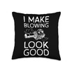I Make Blowing Look Good Autumn Leaf Blower Throw Pillow