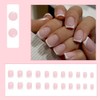 Uñas Francesas con Punta a Presión 24 Piezas de Uñas
