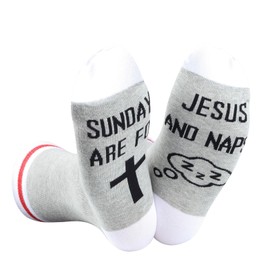 Sundays Are for Jesus & Nap Christian Faith Jesus God Bible Verse Religious Gift Socks, Jesus and Naps EU