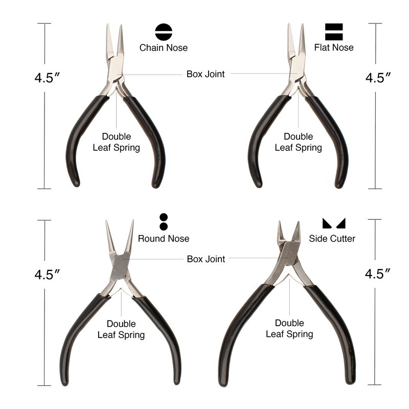 Beadsmith Super Fine Plier Set Tool Kit 4 Pieces With