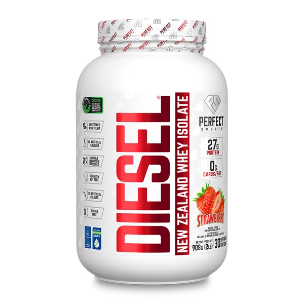 Perfect Sports Diesel New Zealand Whey Protein Isolate Strawberry 2lbs