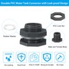 PATIKIL PVC Bulkhead Fitting 1" Female, 10 Pcs Double Threaded