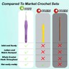 Yarniss 12 Size Crochet Hooks 2.0mm~8.0mm, Ergonomic Crochet Hooks Set