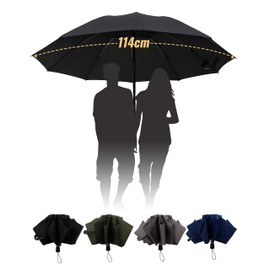 Chakipee Travel Compact Umbrella Windproof Strong Automatic Large Black Folding Umbrellas for Wind and Rain Resistant - Portable 210T Fabric - 10 Ribs Durable For Mens Women Umbrella