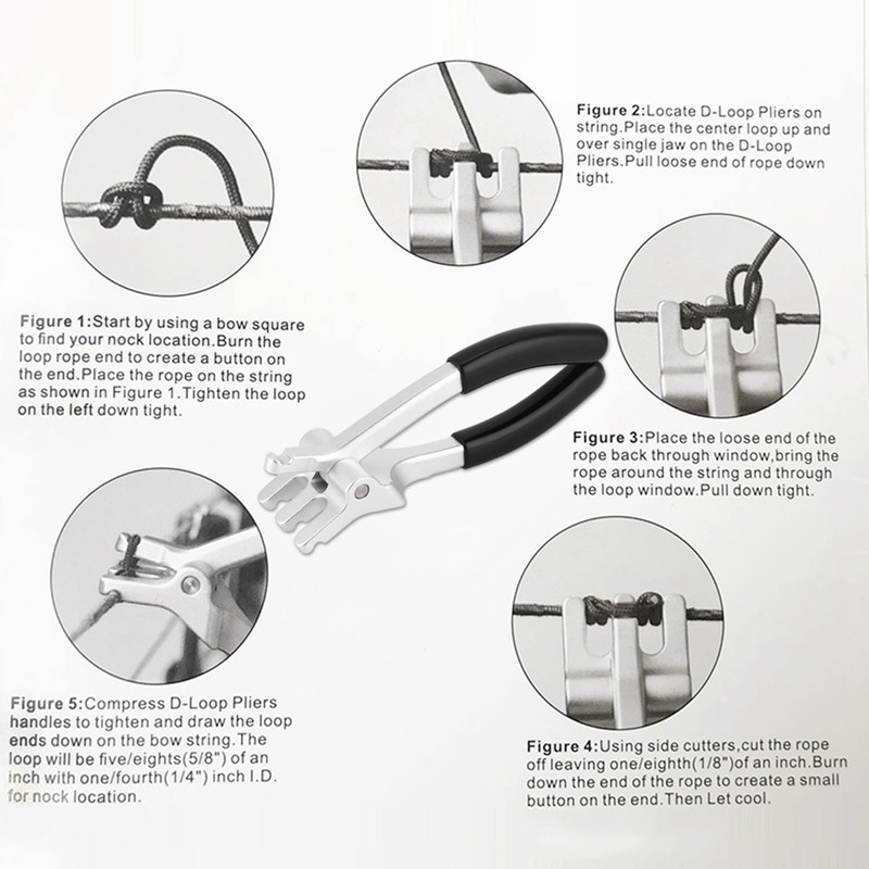 KIMISS Archery Tools D Loop Tool Aluminum Alloy Archery Compound